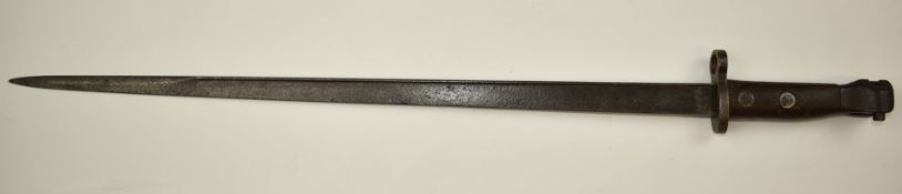 Dutch 1895 pattern Mannlicher bayonet with wooden grips, Hembrug to ricasso and a 48cm T form