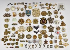 Collection of approximately 50 military and civil badges, buttons etc, including Royal Navy,