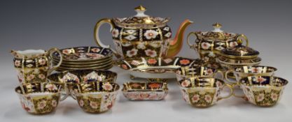 Approximately eighteen pieces of Royal Crown Derby Imari teaware including 2451 and 1128 patterns