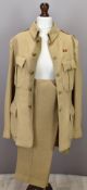British Army Gloucestershire Regiment Boer War officer's khaki serge jacket with rank insignia,