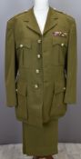 British Army Gloucestershire Regiment officer's service dress jacket and trousers with rank insignia