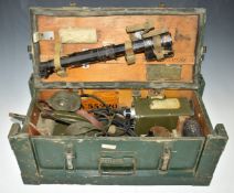 British Army Gloucestershire Regiment mine detector kit in box with mine detector log book and
