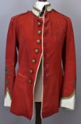 British Army Gloucestershire Regiment full dress scarlet tunic with Bandmaster badge to sleeve, '