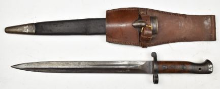British 1903 pattern bayonet for the short model Lee Enfield rifle, with some good stamps to ricasso