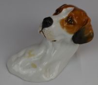 Royal Worcester figural hound wall plaque, height 10cm