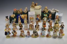 A collection of Beswick and Royal Albert Beatrix Potter figures including Pickles, Pig Wig, Susan,