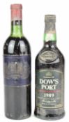 Dow's LBV Port 1989 75cl, 20% vol and Chateau - Palmer Margaux Médoc 1959