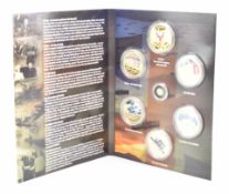 Windsor Mint set of gold plated picture coins commemorating World War 2, includes a 'Churchill'