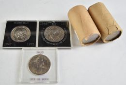 A collection of UK modern crowns to include two original sealed rolls