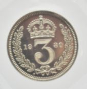 1989 Queen Elizabeth II Maundy threepence