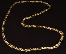 A 9ct gold curb link necklace, length 61cm, 11.5g
