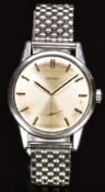 Omega gentleman's wristwatch ref. 14389 with black hands, two-tone hands and baton hour markers,