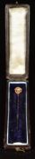Victorian 9ct gold stick pin set with an old cut diamond of approximately 0.15ct (1.8g), in