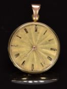 An 18ct gold open faced pocket watch engraved to the dust cover 'Breguet A Paris Echappement A