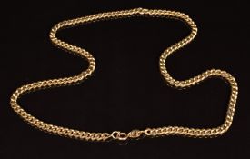 A 9ct gold curb link necklace, length 44cm, 20.9g