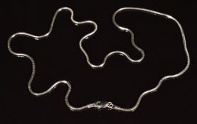 A 14k white gold snake chain, 4.2g, 44cm