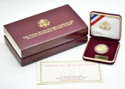 United States Mint 1995 $5 proof 90% gold coin to commemorate the Atlanta Centennial Olympic