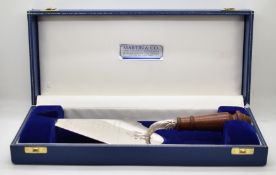 Modern hallmarked silver presentation trowel relating to Roy Scot House (Royscot House),