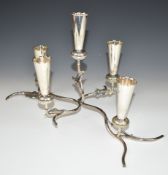 Hukin & Heath silver plated epergne of Scottish thistle design, W42 x D23 x H24cm