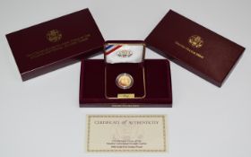 United States Mint 1996 $5 proof 90% gold coin to commemorate the Atlanta Centennial Olympic