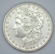 1890 Morgan USA silver dollar, San Francisco Mint mark