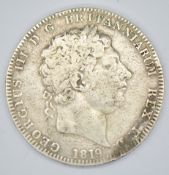 1819 George III crown, LIX edge