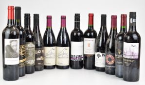 Twelve bottles of mainly New World wine including Californian, South African etc