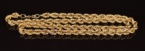 A 9ct gold rope twist necklace, 14.9g