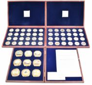 Windsor Mint three gold plated picture coin collections comprising 'Most Famous Battleships', '