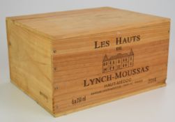 Case of six bottles of Chateau Les Hauts Lynch - Moussas Haut Médoc 2014