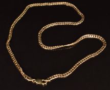 A 9ct gold curb link necklace, length 51cm, 13.4g