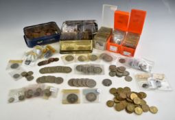 A collection of UK coinage, George IV onwards, a couple of Roman and approximately 300g of silver