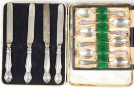 Cased set of six hallmarked silver teaspoons, Sheffield 1911, maker James Dixon & Sons Ltd, weight