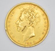 1825 George IV gold full sovereign, shield reverse