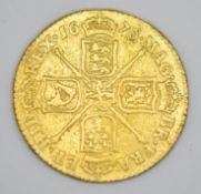 1676 Charles II gold guinea, 8.2g