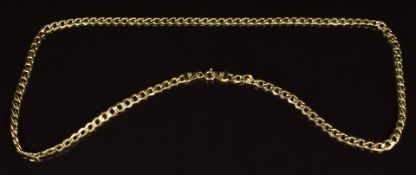 A 9ct gold curb link necklace, length 45.5cm, 3.5g