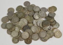 Approximately 173g of silver threepenny pieces including pre-1920 examples, Queen Victoria and