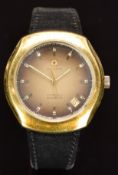 Zenith XL-Tronic gentleman's wristwatch ref. 20-0040-510 with date aperture, gold hands and hour