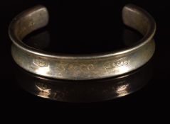 Tiffany & Co hallmarked silver bangle/ cuff, 43.3g