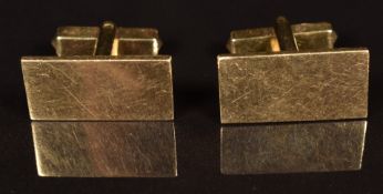 A pair of 9ct gold cufflinks by George Norman Turner, 11.3g