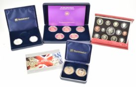 Royal Mint 2006 proof coin set in deluxe case with booklet, together with Westminster cased