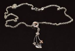 Clogau silver and 9ct gold necklace