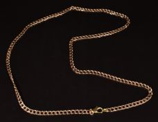 A 9ct rose gold curb link necklace, length 57.5cm, 14.8g
