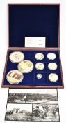 Windsor Mint set of gold plated picture coins commemorating World War 1, includes a 'Battle of The