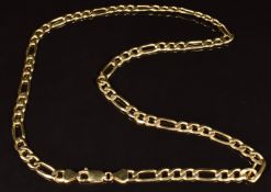A 9ct gold curb link necklace, length 51cm, 25.3g