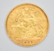 1902 Edward VII gold half sovereign