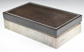 House of Lawrian retro Devlin style hallmarked silver cigarette box London 1975, 17.5 x 10 x 4.5cm