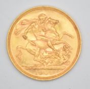 1901 Queen Victoria gold full sovereign, veiled head