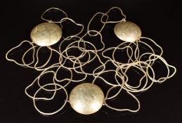 Galio designer silver necklace