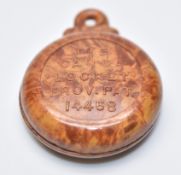Bakelite Canda locket vinaigrette or pill box, D3.5cm